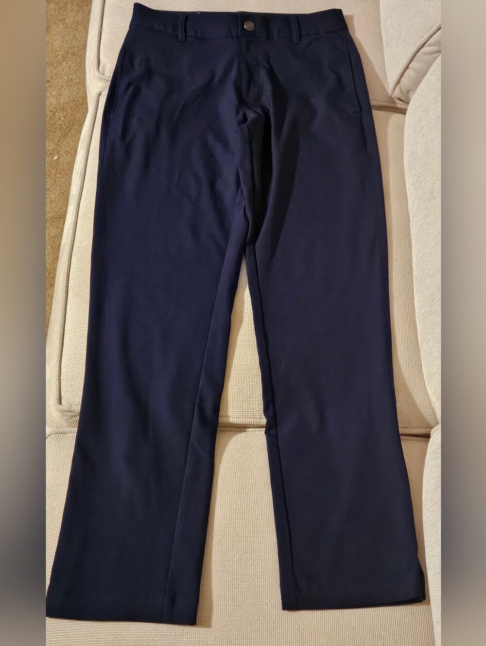 Puma Golf Pants 28/30 Dark Navy Blue Flat Front Athletic Trousers Lightweight